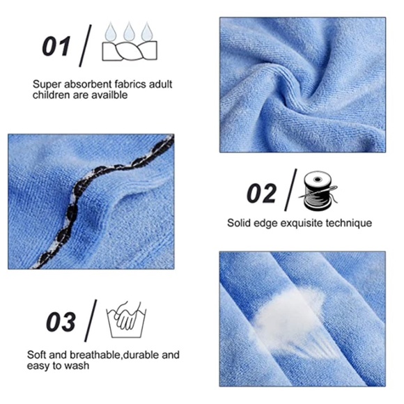 NEW 3 Pack MicrofiberTowel Wrap 11"x 26" Fast Drying Rose Red & Blue & Purple - Picture 3 of 6